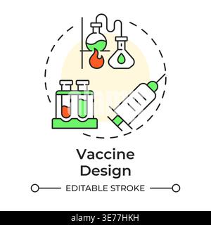 Vaccine design multi color concept icon Stock Vector