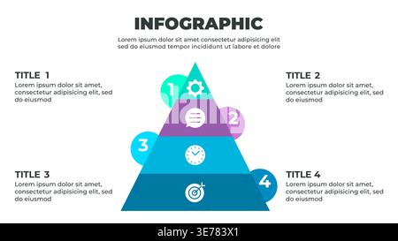 A colorful infographic illustrating a four-step process represented by ...