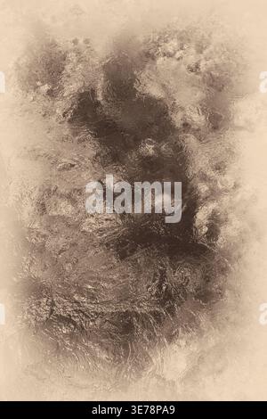 Abstract Water Texture in Vintage Sepia Tone — Fine Art Stock Photo
