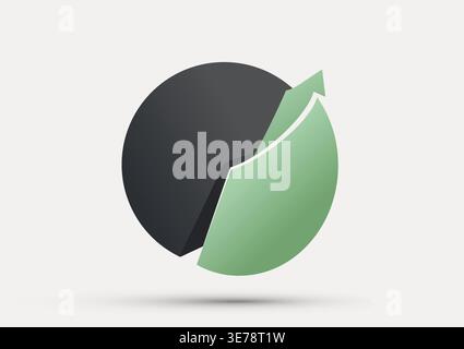 Risk and opportunity decision concept with split circle for business marketing and corporate use Stock Vector
