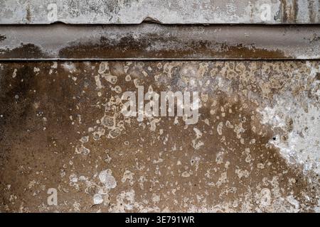 Weathered stone wall texture on London building Stock Photo