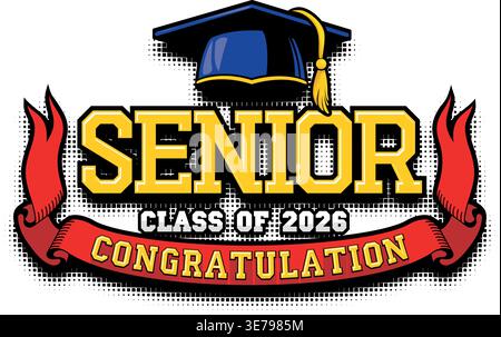 Email Header Graduation 2026 class graduation header. Decorate congratulation for school ...