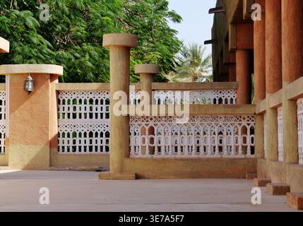 at a Guest House at the Fourth/Guest Courtyard of Al Ain Palace Museum, Al Ain, Abu Dhabi Emirate, United Arab Emirates, January 2024 Stock Photo