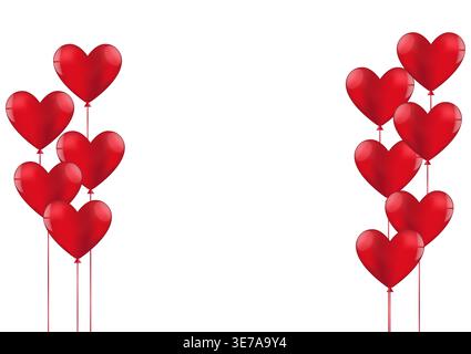 Happy Valentine's Day Card. Background for Valentine's Day, Wedding Celebration, Mother's Day or Anniversary. Vector Illustration. Stock Vector
