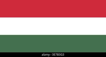 Hungary official national flag, European Union, vector illustration Stock Vector