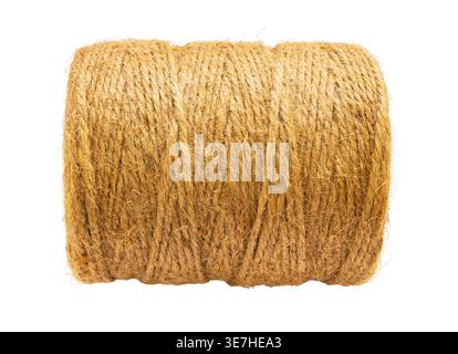 skein of thread jute twine on white isolated background Stock Photo