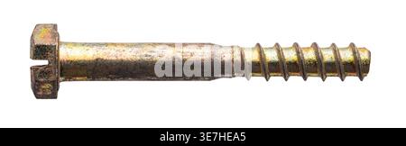 construction bolt close-up on a white isolated background Stock Photo
