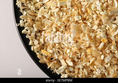 freeze-dried lemons in the plate Stock Photo