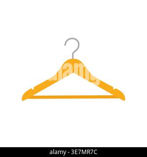 Wooden clothes hanger for wardrobe organization and fashion storage Stock Vector