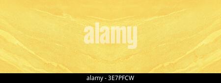 Gold color shiny grainy veins wide texture. Golden yellow colour panoramic textured abstract background Stock Photo