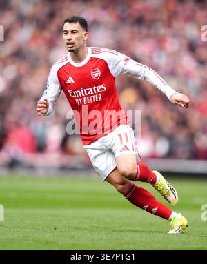 Gabriel Martinelli #11 of Arsenal during the warm up Stock Photo