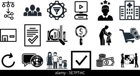 Industrial Technology and Strategic Management Concept Graphics Stock Vector