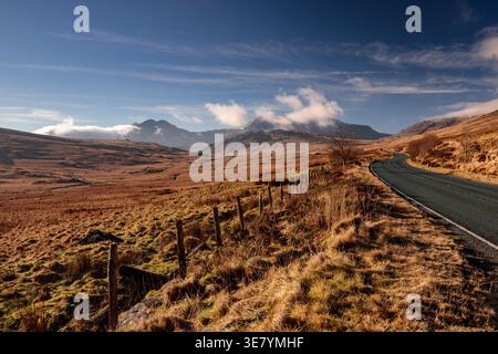 Snowdon mountain on a cold, sunny, winter's day Stock Photo