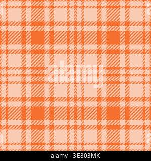 Check seamless pattern. Salmon checks background. Repeated gingham pink patern. Scottish style. Design prints. Repeating texture checkered plaid Stock Vector