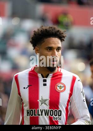 Kevin Schade looking on during, Brentford v Everton at Gtech Community ...