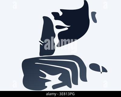 Abstract shush gesture requesting silence Stock Vector