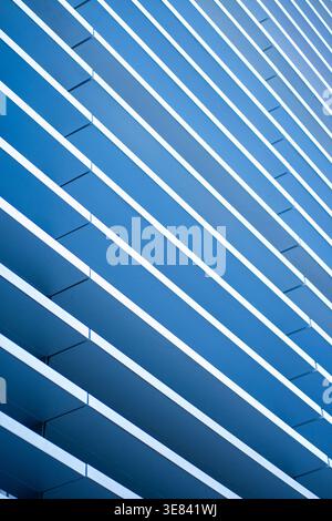 Abstract architecture creating a rhythmic geometric pattern with parallel lines Stock Photo