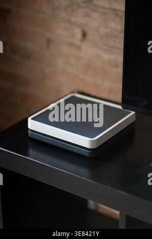 Modern internet router providing high-speed wireless network connection Stock Photo