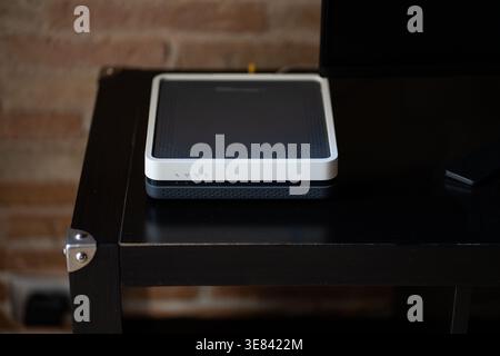 Modern internet router providing wireless connectivity and network access Stock Photo