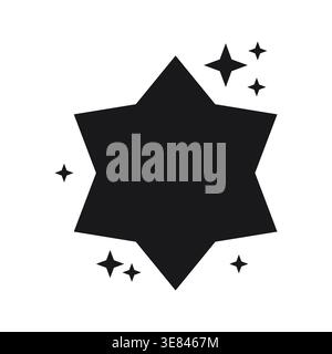 Geometric sparkle star icon vector design element. Stock Vector