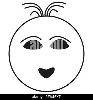Kiss face icon. Pucker lips symbol. Flirty emoji figure. Vector emotion element. EPS 10. Stock Vector