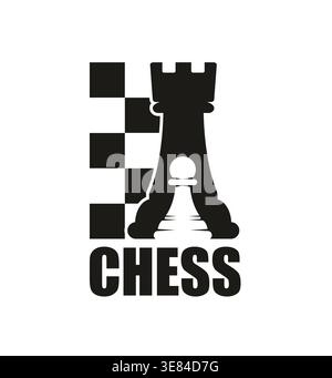Chess board game strategy championship icon Stock Vector