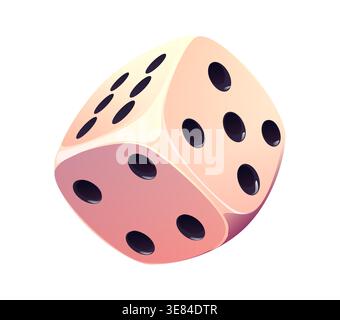 Cartoon casino gambling game dice cube icon Stock Vector