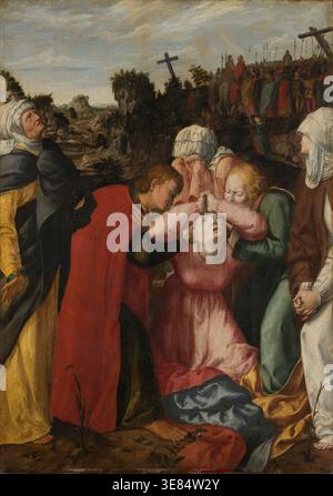 Painting. Woman crying for the death of Jesus Christ Stock Photo - Alamy