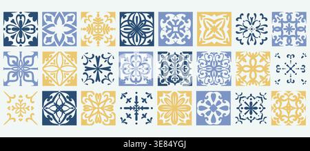 Mediterranean tile designs with floral patterns inspired by Spanish and ...