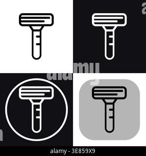 Razor icon symbol - Razor for human hygiene treatment vector illustration. Stock Vector