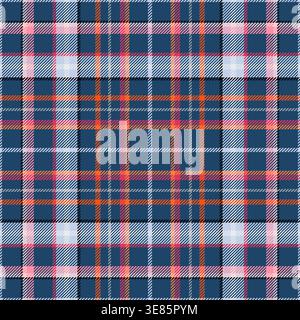Check seamless pattern. Ekose checks background. Repeated gingham tartan patern. Design prints Scottish style. Repeating texture checker plaid. Repeat Stock Vector