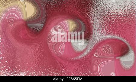 Abstract artwork showing fluid motion with swirling lines and textured patterns Stock Photo