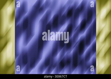 Artistic abstract background featuring a silky blue gradient with soft blurred streaks and subtle shadow depth, framed by muted olive tones for modern Stock Photo