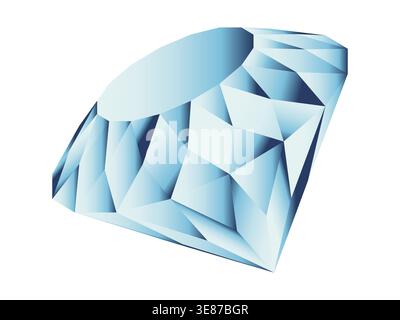 Elegant gemstone, gradient diamond. Stock Vector