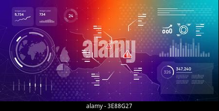 emergency alert over the Strait of Hormuz map with warning representing crisis management maritime security risk assessment and geopolitical tension Stock Vector