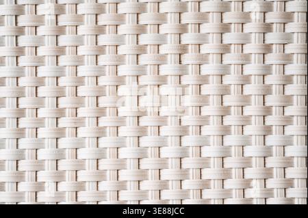 white background with rattan weave texture Stock Photo