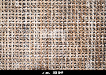 Handmade bamboo cross-weave background. close-up Stock Photo