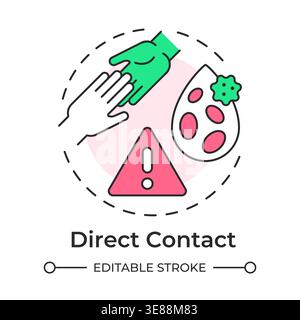 Direct contact multi color concept icon Stock Vector