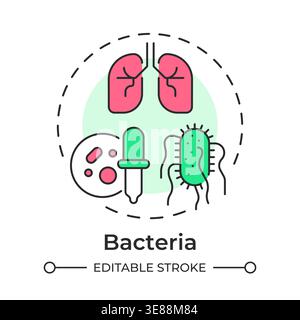 Bacteria multi color concept icon Stock Vector