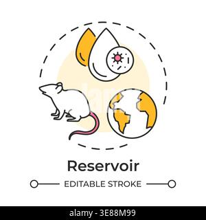 Reservoir multi color concept icon Stock Vector