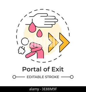 Portal of exit multi color concept icon Stock Vector