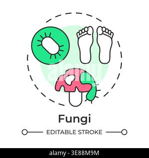 Fungi multi color concept icon Stock Vector