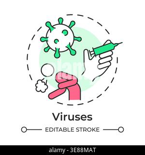 Viruses multi color concept icon Stock Vector
