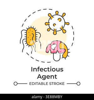 Infectious agent multi color concept icon Stock Vector