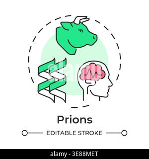 Prions multi color concept icon Stock Vector
