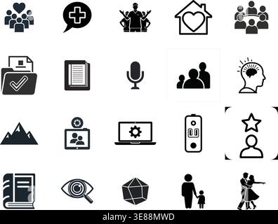 Academic Achievement Learning Excellence and Battery Power Supply Icons Stock Vector