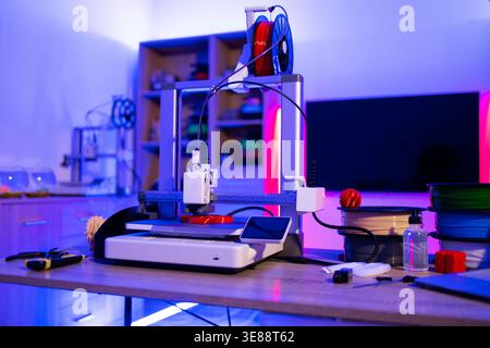 3D Printer in Action Stock Photo