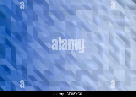 Blue low poly geometric crystal texture with faceted polygonal design background Stock Photo