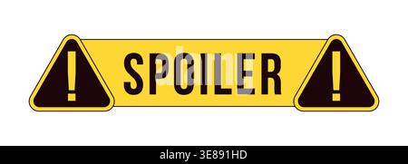 Spoiler alert warning label overlay Stock Vector