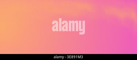 Trendy orange and pink halftone background. Dotted smoke clouds retro style. Abstract summer texture Stock Vector